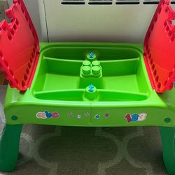 mega lego table with legos 