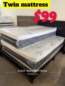 Twin size pillow top mattress only