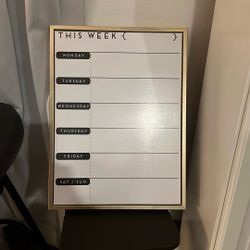 Weekly calendar dry race board