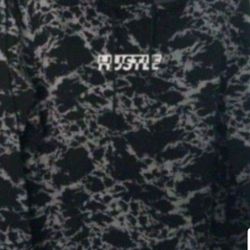 BROOKLYN CLOTH HUSTLE MEN'S HOODIE SWEATER SIZE LARGE BLEACHED BLACK/GRAY BRAND NEW WITH TAGS CHECK OUT THE REST OF MY OFFERS.