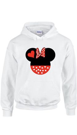 3XL - Disney Theme White Unisex Hoodie