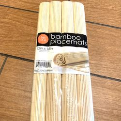 Bamboo Placemats Set Of 4 BRAND NEW AND SEALED