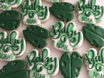 Baby shower custom sugar cookies
