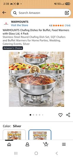 Warmounts chafing dishes for buffet