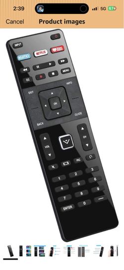 Replacement Remote for Vizio Smart TV Remote XRT-122 and Vizio Smart TV 4K UHD HDR HDTV SmartCast Internet D E Series LED LCD 24 28 32 39 40 43 48 50