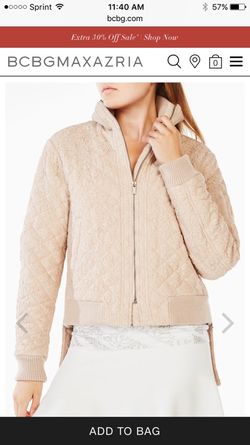 Lace pink beige collared bomber brand new