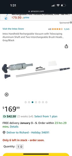 Intex Rechargeable Pool Vacuum