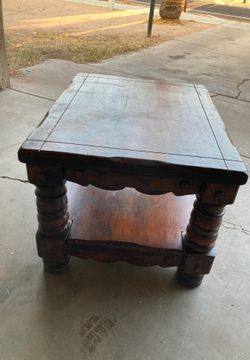 Antique wooden end table