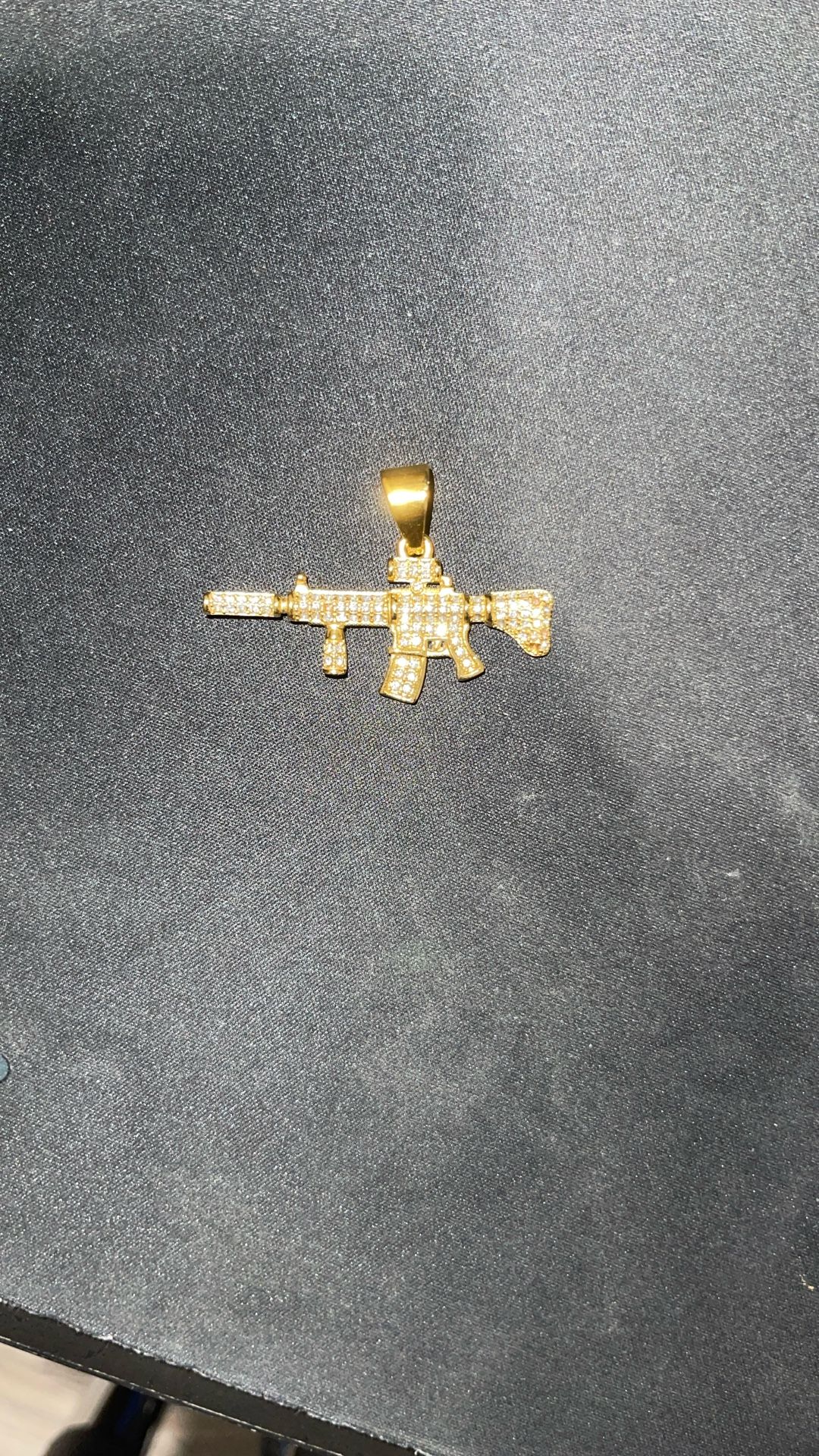 Gold Gun Pendant