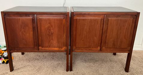 Founders MCM slate topped Nightstands designed by Jack Cartwright