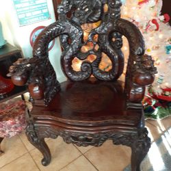 Antique Chinese Dragon Chair