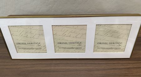 Gold Framed White Matted Picture Frame