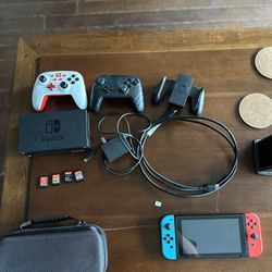 Nintendo Switch With Games And Accessories