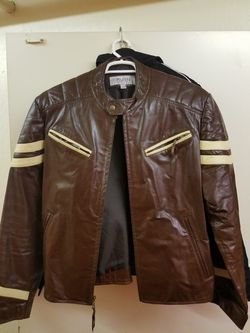 Leather motorcycle jacket