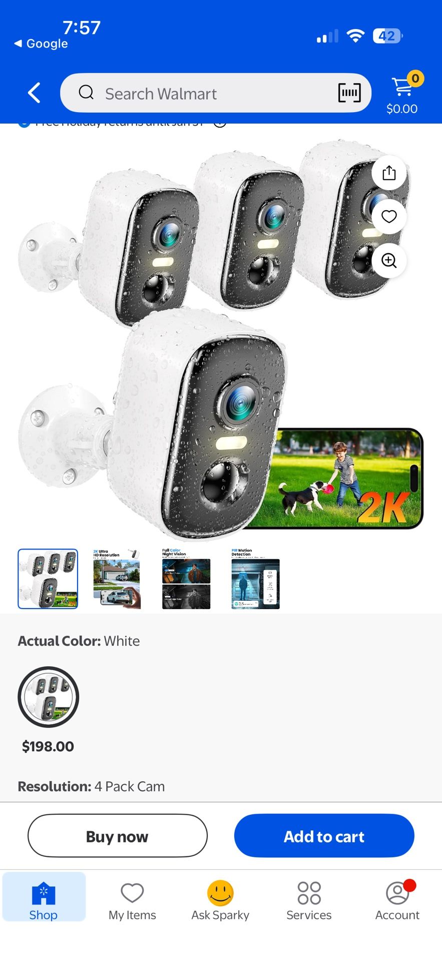 πΈ Outdoor Security Camera Wireless (4 Pack)