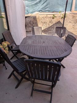 Teak outdoor diner set