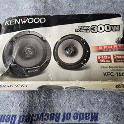 KENWOOD PEAK POWER 300W KFC- 1666S  AUTOMOTIVE SPEAKERS 