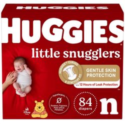 BRAND NEW Huggies Little Snugglers 84 Count Size NEW BORN