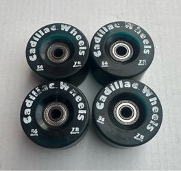 Cadillac Wheels Skateboard Wheels Set of 4, 56mm 78 Duro Model, 56mm Width