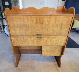 Unique mid-century flair storage unit/desk combo