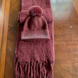 Women’s Madden NYC Fleece Scarf & Hat 
