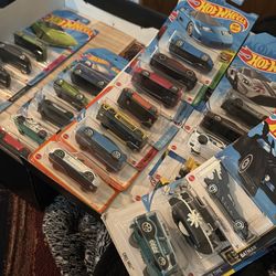 Hot wheels and Yugioh cards.