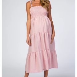 Pink Plaid Maternity Dress from Pink Blush 