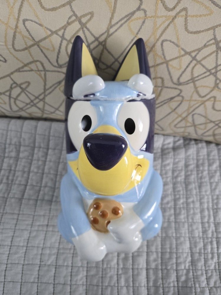 Disney Bluey Cookie Jar Ceramic Figural Style