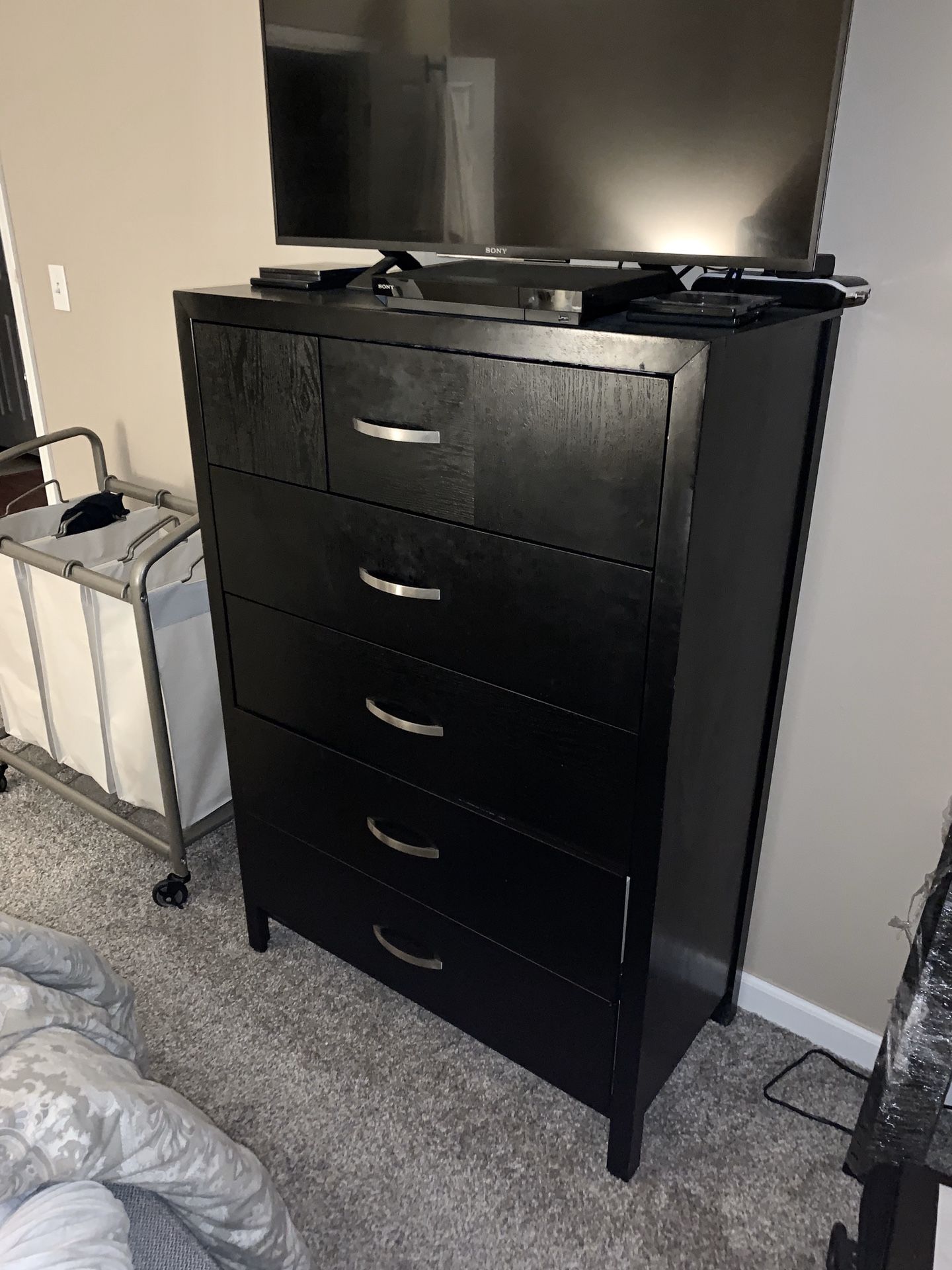 Black Dresser- 5 Drawers $50
