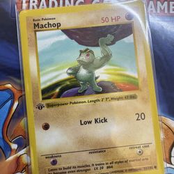 Machop First Edition Pokemon Card 
