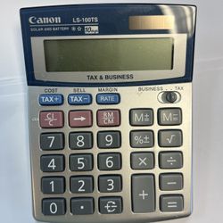 CANON LS-100TS BUSINESS AND TAX CALCULATOR