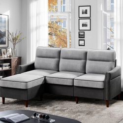 Sofa With Foot Stool Ottoman New Fully Assembled 