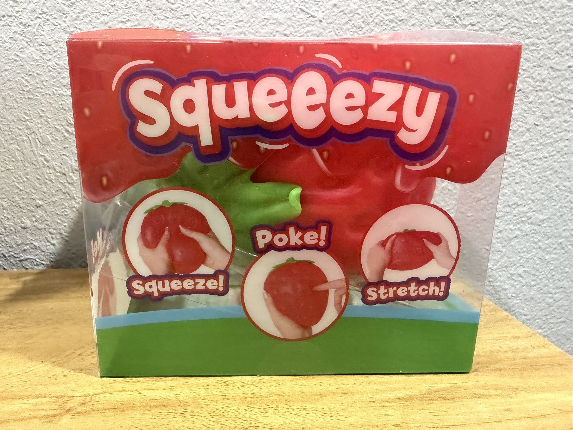 Squeezzy Sunny Days Jumbo Squeezy Strawberry Squishy Toy Stress Relief Sensory ...