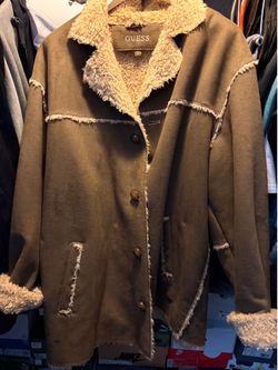 Guess vintage suede, leather brown jacket size XL