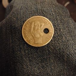 1960s Heads I Win Tails You Lose Coin Risque Erotica Naughty Charm Nude Token