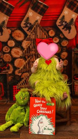 New, Never Worn: Grinch Baby Girl Costume, 24 Months