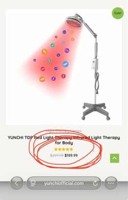 NEW Yunchi Infrared Light Therapy 275W Red Light Therapy Heat Lamp with Remote Control for Relieve Joint Pain and Muscle Aches, Adjustable Red Light S