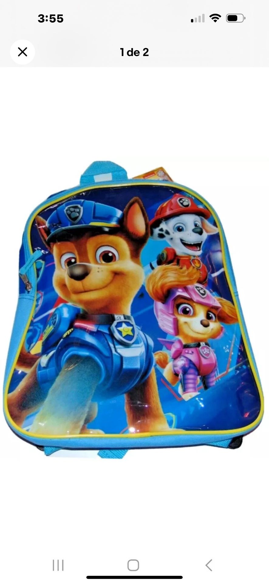 Paw Patrol Backpack Súper Cute