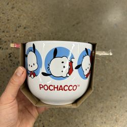NWT Pochacco Bowl with chopsticks