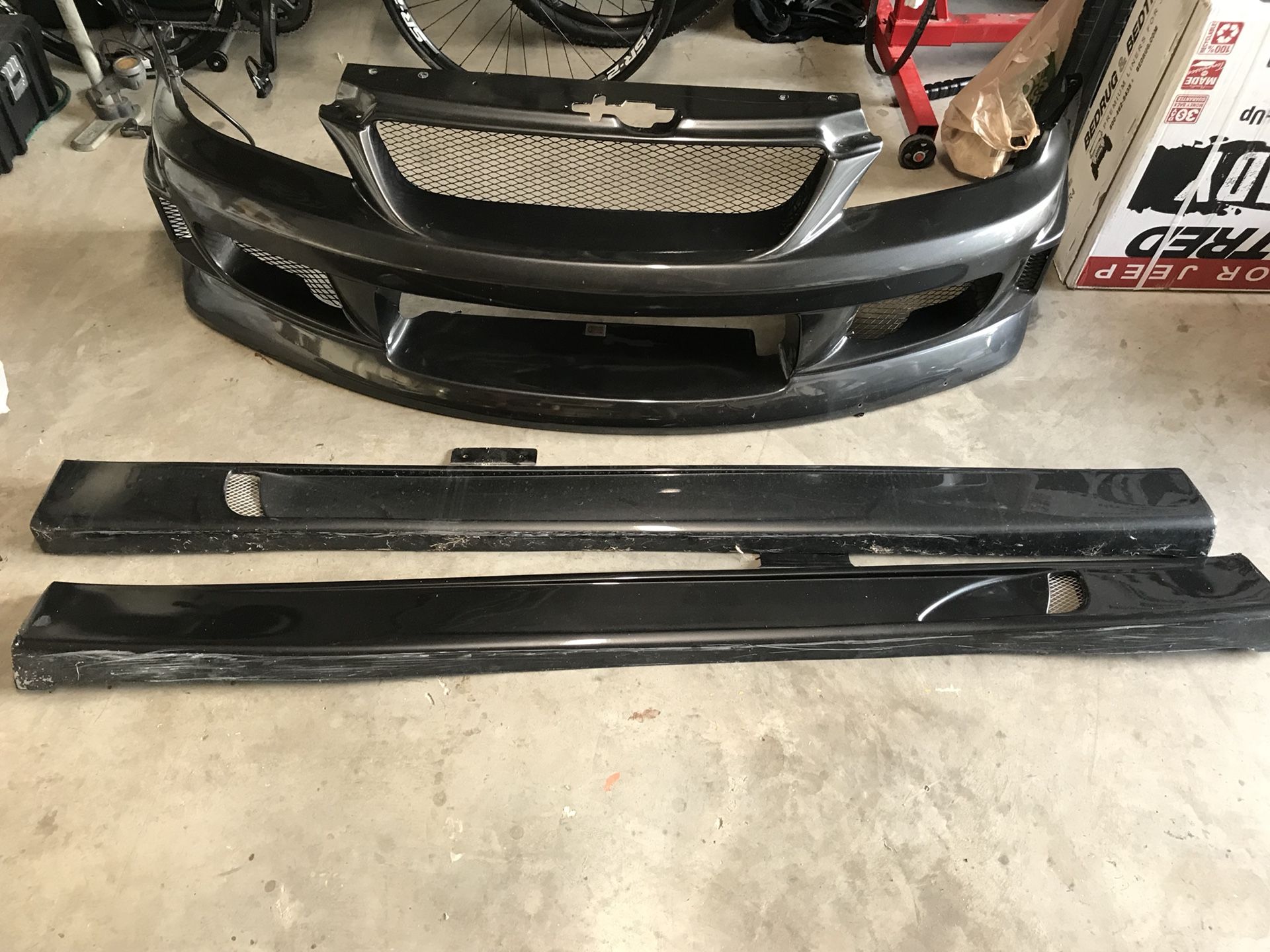 Lexus IS300 charge speed front bumper and side skirts
