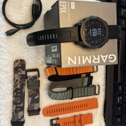 Garmin Epix Gen 2 Sapphire Titanium 47mm Black GPS Smart Watch +Extra