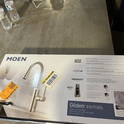 MOEN Gilden Single Handle PullDown Sprayer Kitchen Faucet with Reflex and Power Boost in Spot Resist Stainless