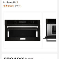 New Kitchen Aid Wall Microwave (black Stainless 
