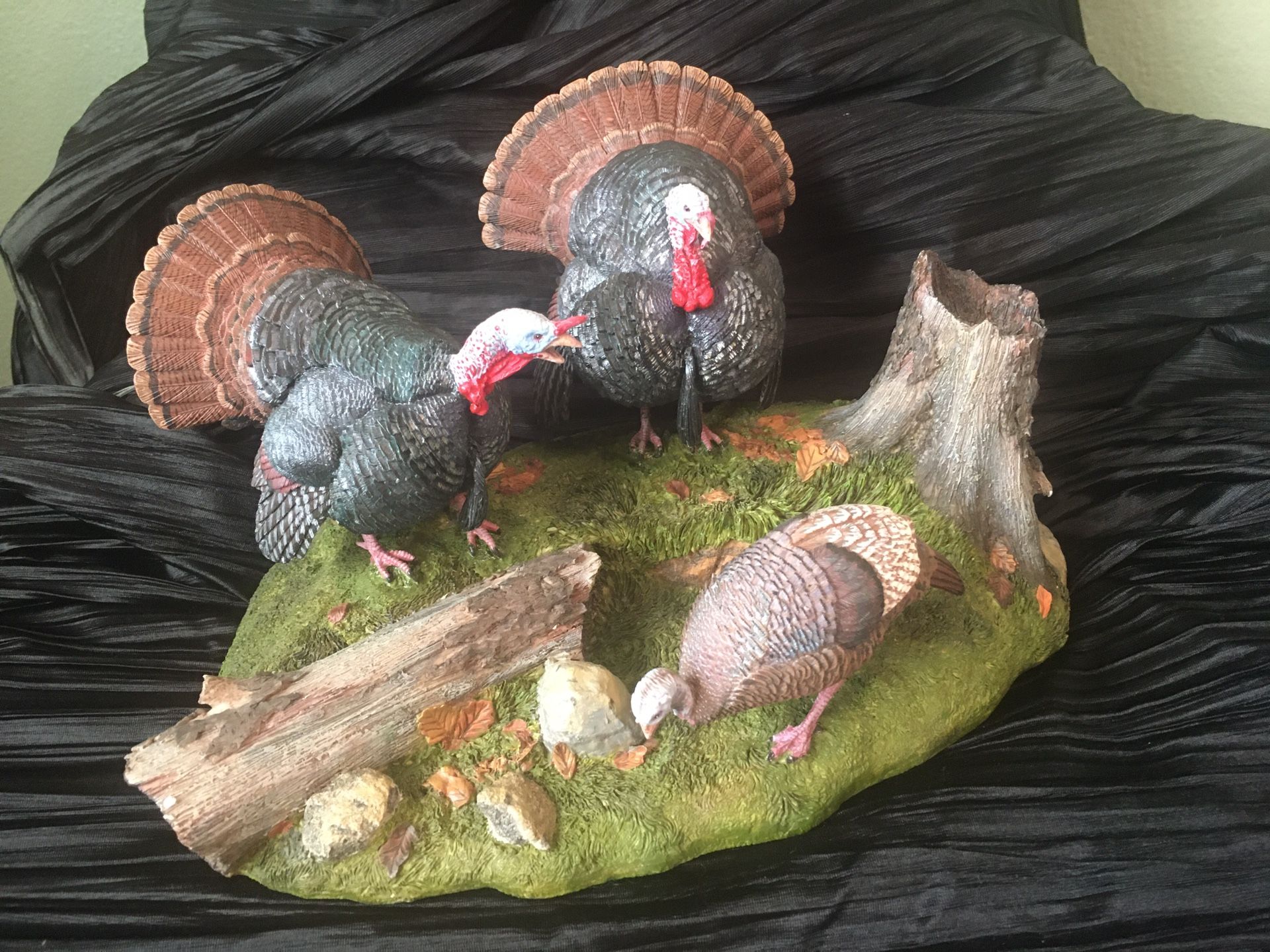 In Time For Thanksgiving! Danbury Mint "Full Strut" by Nick Bibby Wild Turkey Sculpture