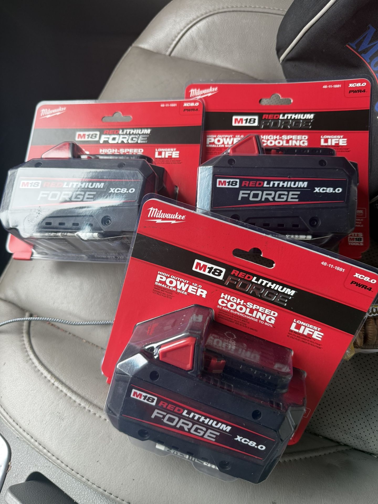 Milwaukee 8.0 Red Lithium Forge Batteries 