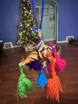 Straw Piñata Ornament