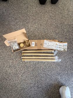 HEI!DEAR Window Curtain Rod Gold 36-84”