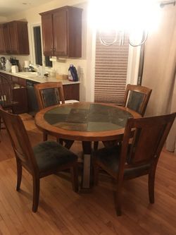 Wooden kitchen table