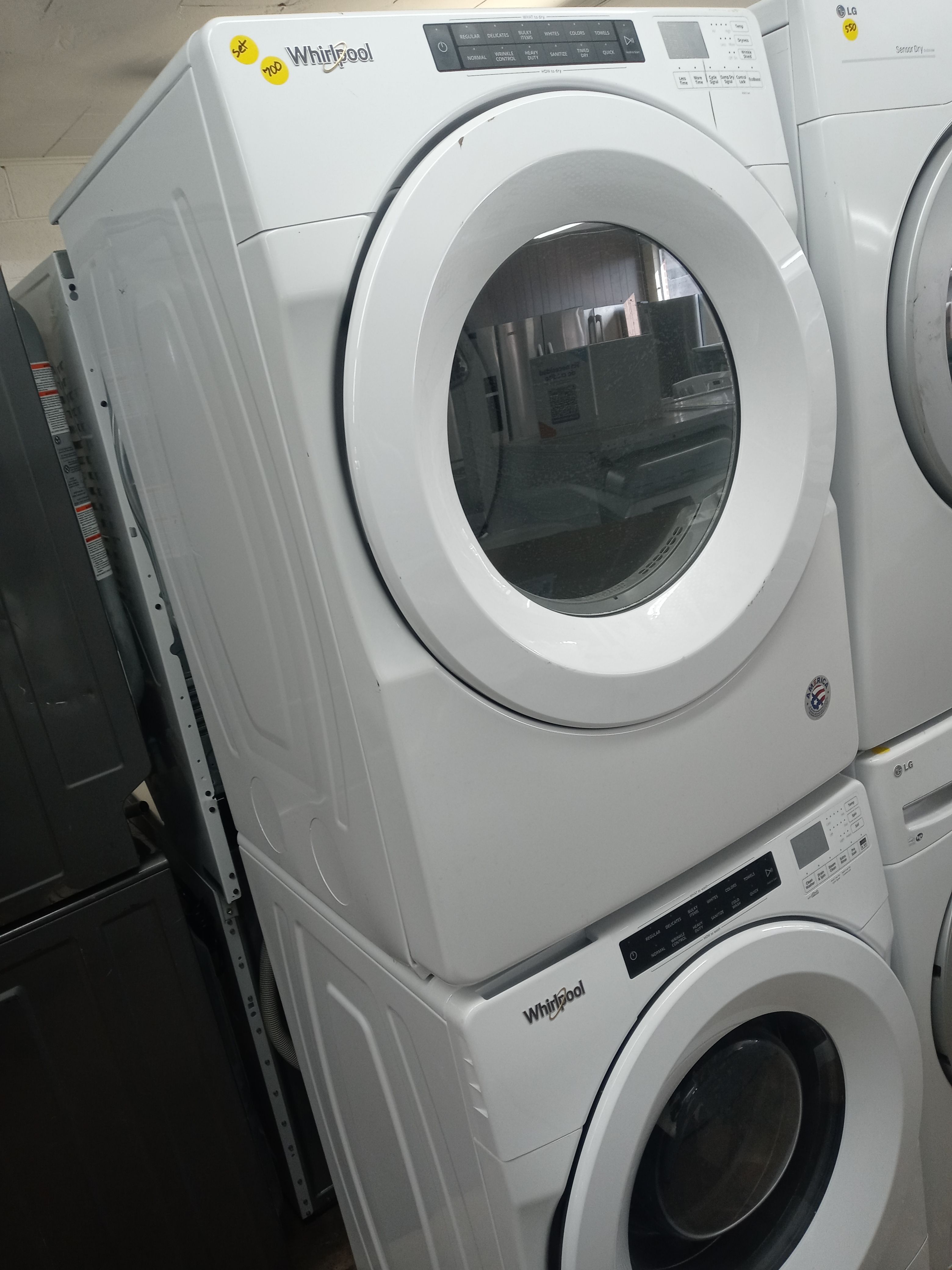Whirlpool stackable front load washer and dryer set - Free delivery