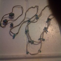 Three Turquoise And Bead Necklaces 